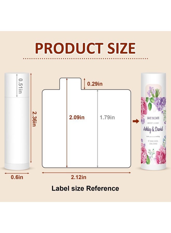 VISRIE 120 Pack Lip Balm Unlabeled, Natural Lip Balm Bulk Blank Tube, Personalized Lip Balm for Party Favors and Gift Basket Filling, Wedding or Baby Shower-5 Flavors - Image 3