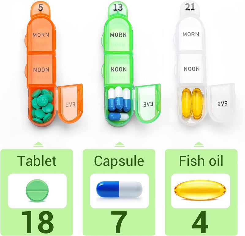 Daviky Simple multifunctional build Monthly Pill Organizer 3 Times a Day, 30 Day Pill Organizer with Small Pill Box, One Month Medicine Organizer, 31 Day Pill Case Pill Container to Hold Vitamin, Supplement and Medication Elegant appearance - Image 3