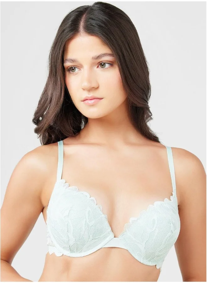 La Senza Lace Detail Plunge Neck Bra