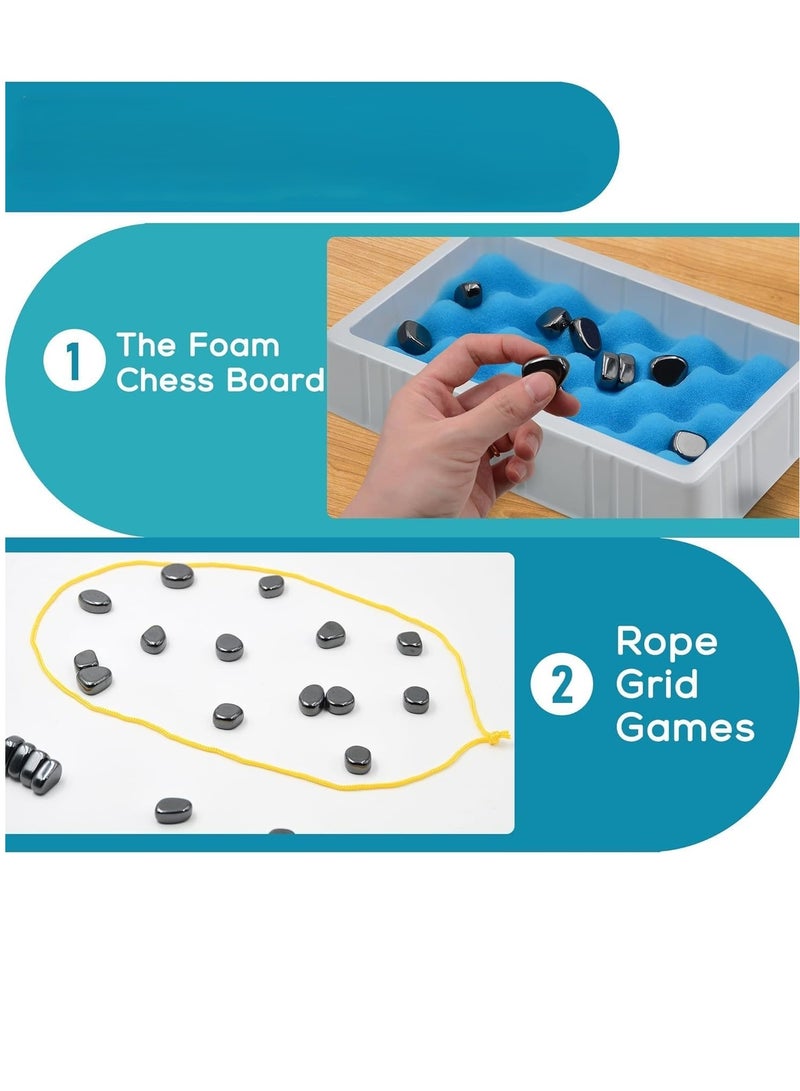 Magnetic Chess Board Game with Pebbles for Kids, Adults and Family Table Top by Toys Egypt - Image 4