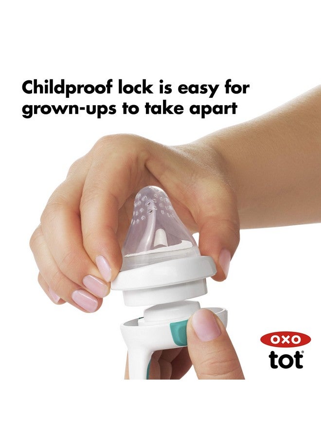 OXO Tot Silicone Self-Feeder 2 Pack Teal/Pink - Image 2