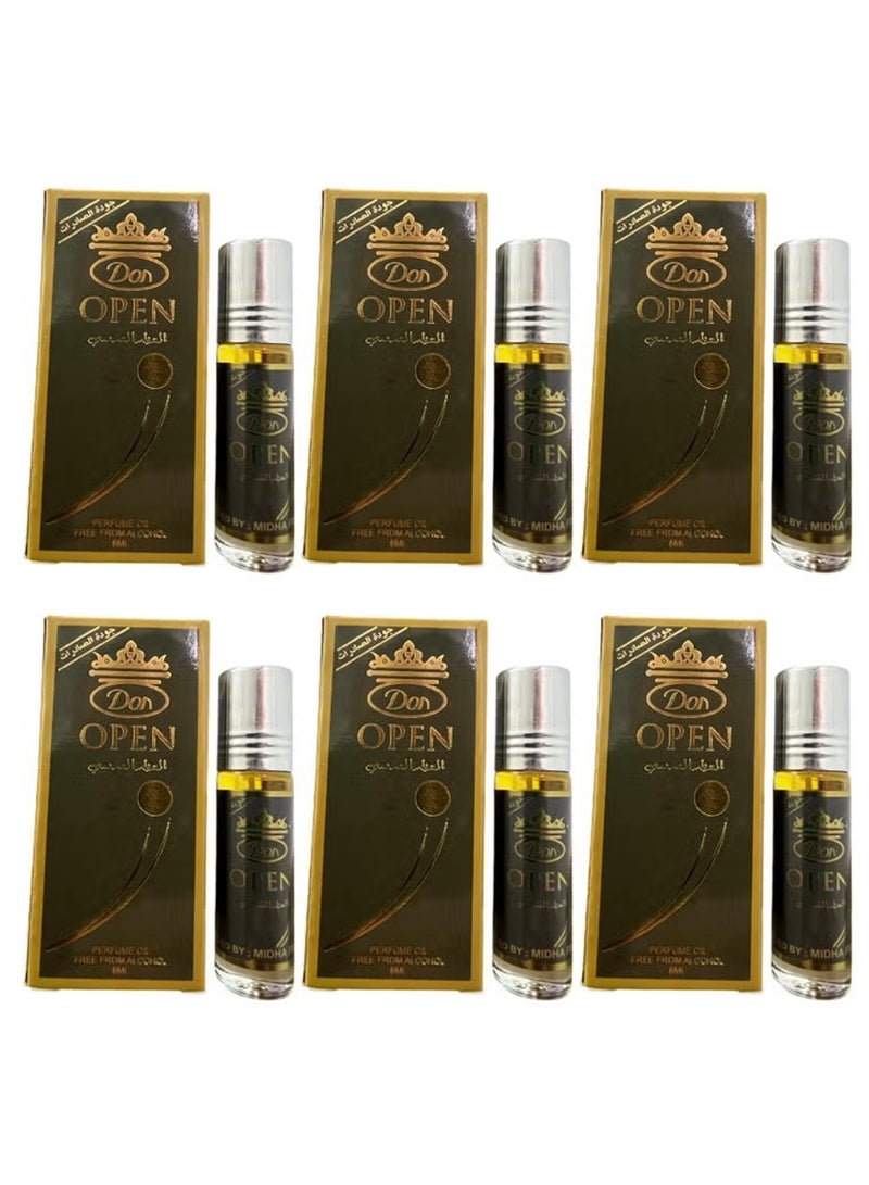 don Open French Fragrance Roll On Perfume 6ml (Pack of 6) - Image 1