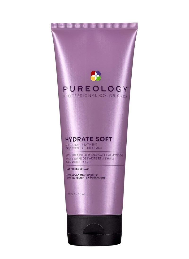 PUREOLOGY Pureology Hydrate Soft Softening Treatment For Dry, Color-Treated Hair Nourishing Treatment Adds Softness, Sulfate-Free, Vegan, 6.7 Fl. Oz.  - Image 1