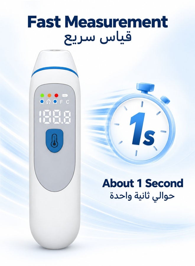 سوبر زي يوث مقياس حرارة إلكتروني بالأشعة تحت الحمراء طبي للأطفال، مقياس حرارة للجبهة والأذن - Image 2