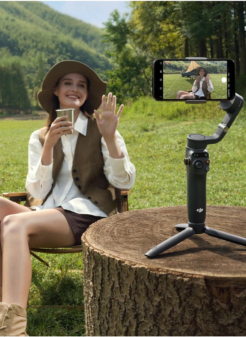dji OSMO Mobile 6 Smartphone Gimbal Stabilizer 3-Axis Phone Gimbal Built-In Extension Rod Portable and Foldable Android and iPhone Gimbal with ShotGuides Vlogging Stabilizer YouTube TikTok Video  - Image 5