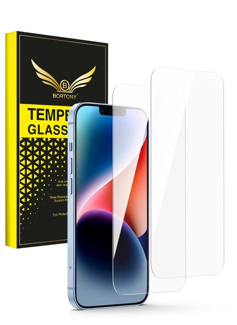 Pack of 2 Screen Protector Compatible with 14 Plus/13 Pro Max 6.7" Tempered Glass 9H Hardness [HD Clear] [Anti-Scratch] [Bubble Free] For Apple iPhone 14 Plus/13 Pro Max