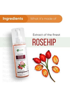 Naturalis Essence Of Nature Cold Pressed Rosehip Carrier Oil For Skin Lightening Pigmentation Stretch Marks Acne Scars Wrinkles Aging 200 Ml  - Image 4