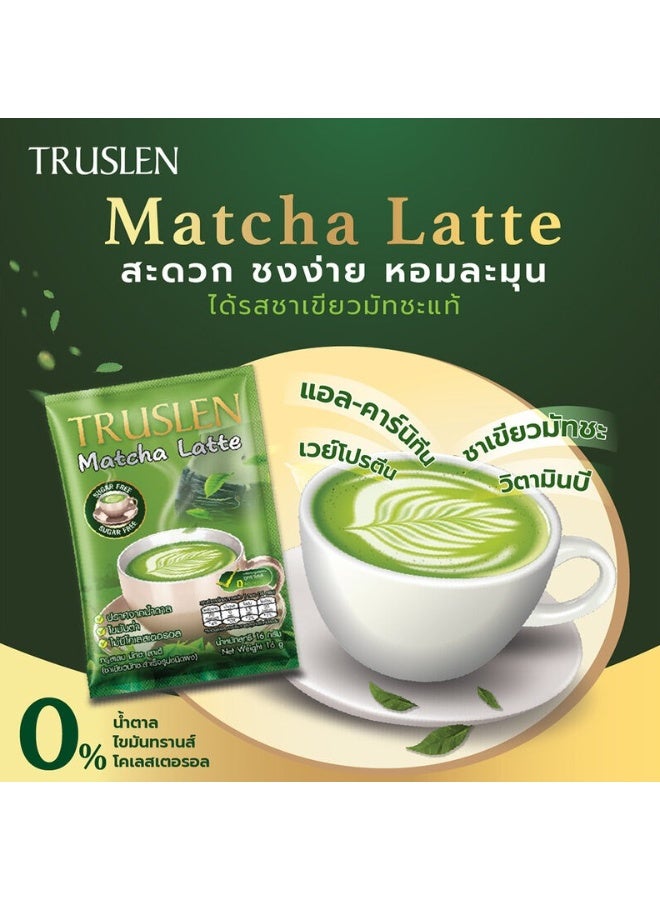Truslen Green Tea Matcha Latte Plus Whey Protein Isolate & Oligofructose 16g x 10 Sachets – Protein Green Tea Drink for Weight Management - Image 4