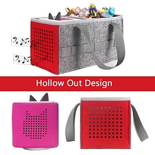 Hounyoln Carry Bag for Toniebox Audio Player Starter Set,Felt Organizer Case for Tonie 2 Starter Set Storage Bag - Image 3