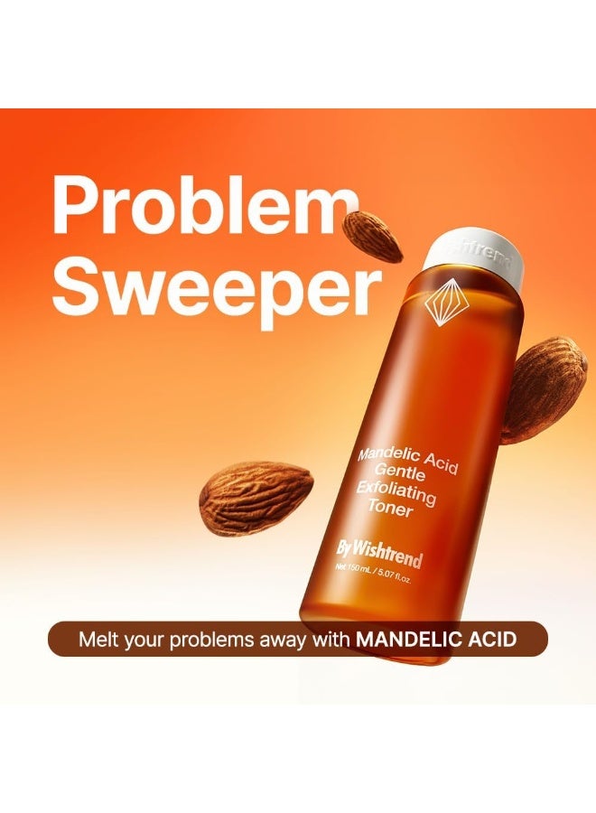 By Wishtrend Mandelic Acid Gentle Exfoliating Toner, Gentle Skin Korean exfoliator for face, AHA,BHA, Ideal for Sensitive Skin 1.01 fl. oz - Image 2