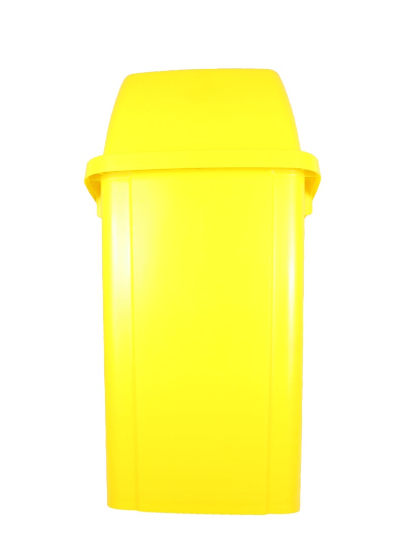 Generic - Swing-Lid Trash Bin | Glossy Plastic Finish | Versatile For Home & Communal Spaces | Yellow | 100 Liters - Image 1