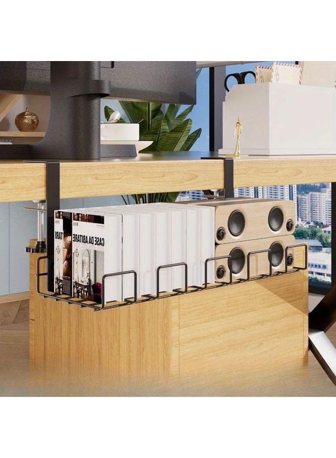 Black Heavy Duty A Frame Table Leg Storage Shelf With Open Grid Base 15 16x5 12x6 57inch - Image 5