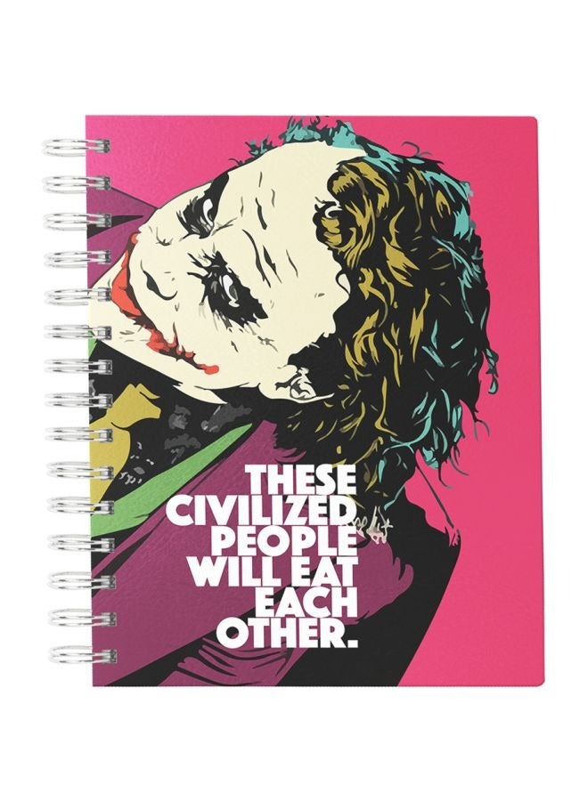 LIT Joker Quote Printed Hardcover Spiral Notebook - Image 1