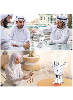 Oud Bukhoor 2024 New Style Electric Incense Burner Metal Censer 2500mAh Censer Aromatherapy-Silver  - Image 4