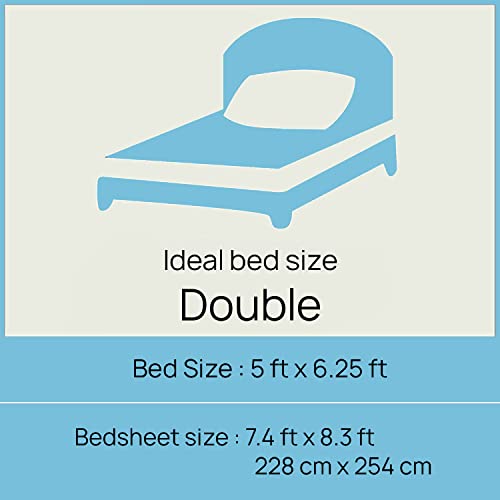 SKYLA Cotton Bedsheet for Double Size Bed | 186 TC | Floral Pink | Printed | 1 Piece with 2 Pillow Covers (228 x 254 cm) Perfect for Home Decor & Gifting - Image 5