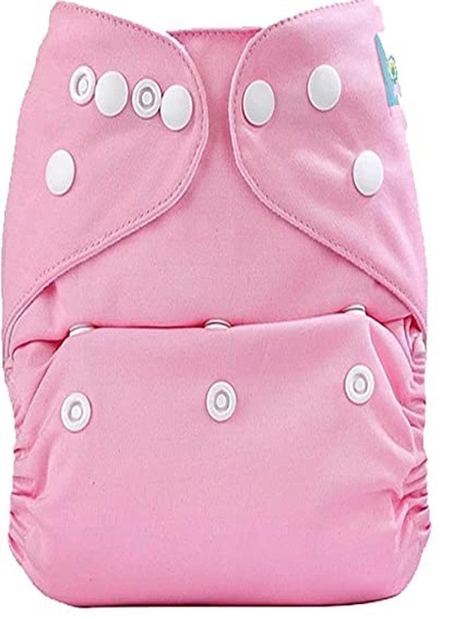 Mopslik - Reusable Adjustable Washable button Cloth Diaper with 5 Layered Insert (Pink) - Image 3