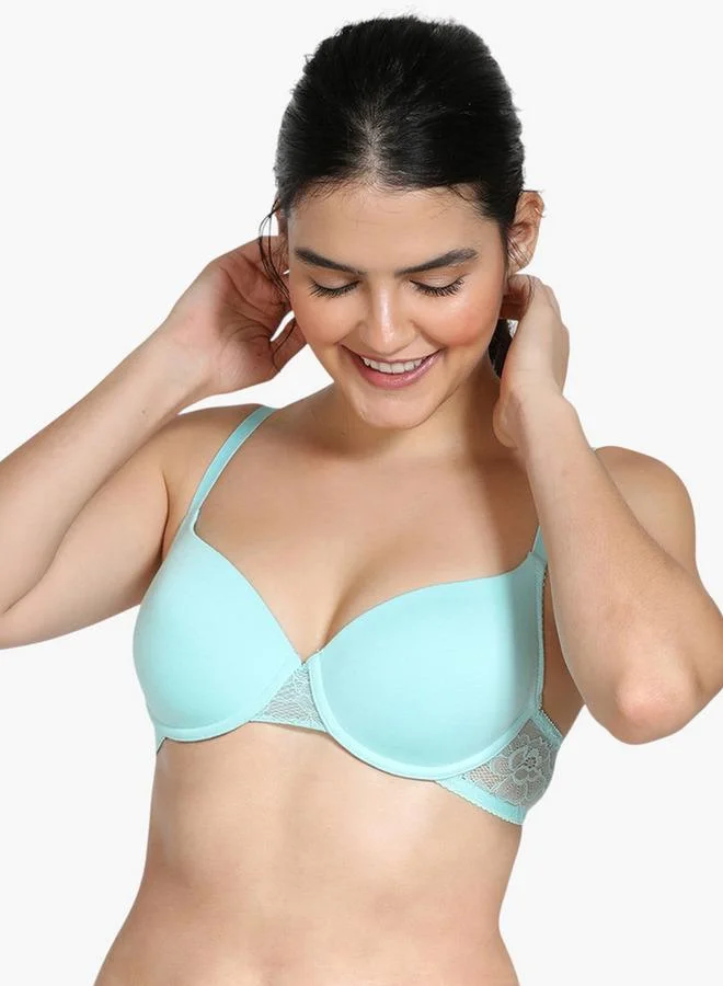 zivame Zivame Lace Panel Padded Demi Bra