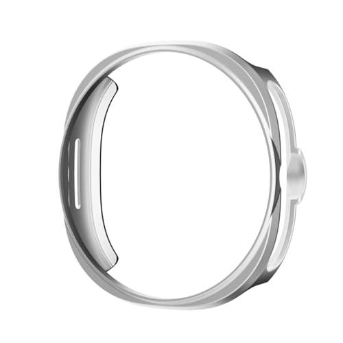 T Teclusive Protective Slim Bumper Case Compatible for Galaxy Watch 8 Classic | Curved Hard Shell Bumper Side Edge Protection Cover for Watch 8 Classic 4.6 (Silver) - Image 1