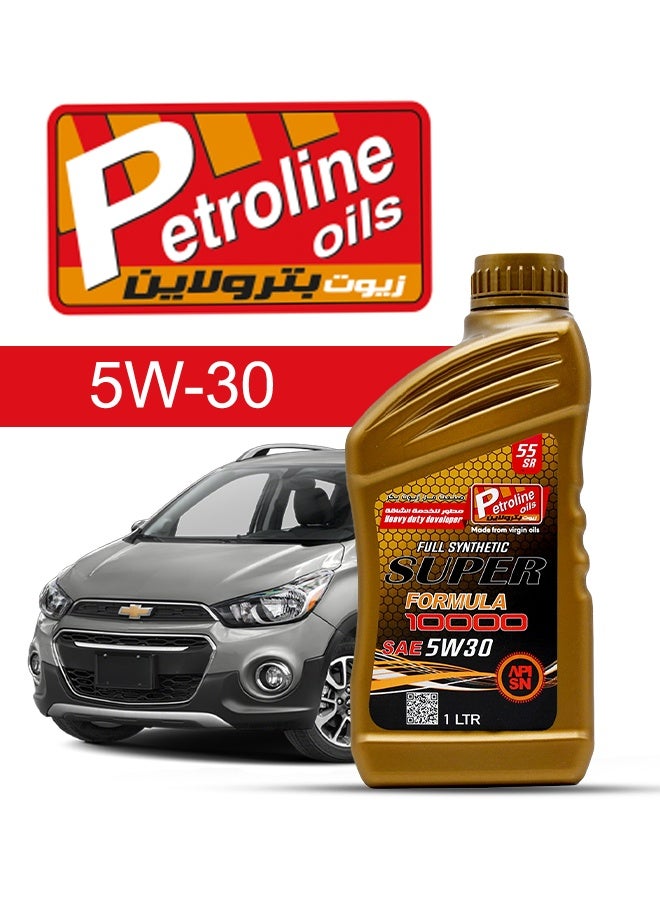 Petroline Engine Oil – For Chevrolet Spark  2024 - 2013، 4 Liter، viscosity 5w30 Petroline - With Engine Oil Filter - 2013 2014 2015 2016 2017 2018 2019 2020 2021 2022 2023 2024 