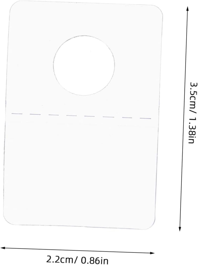 500Pcs Clear Self Adhesive Hanging Tags Plastic Display Tabs for Store Retail Organization Easy to Use and Clean for Merchandise and Craft Items - Image 2