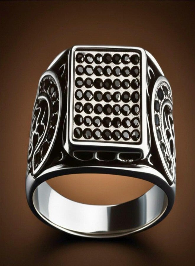 THE MEN THING Royal Series - DARK REGENT RING - Pure Stainless Steel Men’s Steel-Plated Ring – Statement Luxury Jewelry (Size : 17-20-22-25-27) (17) - Image 5