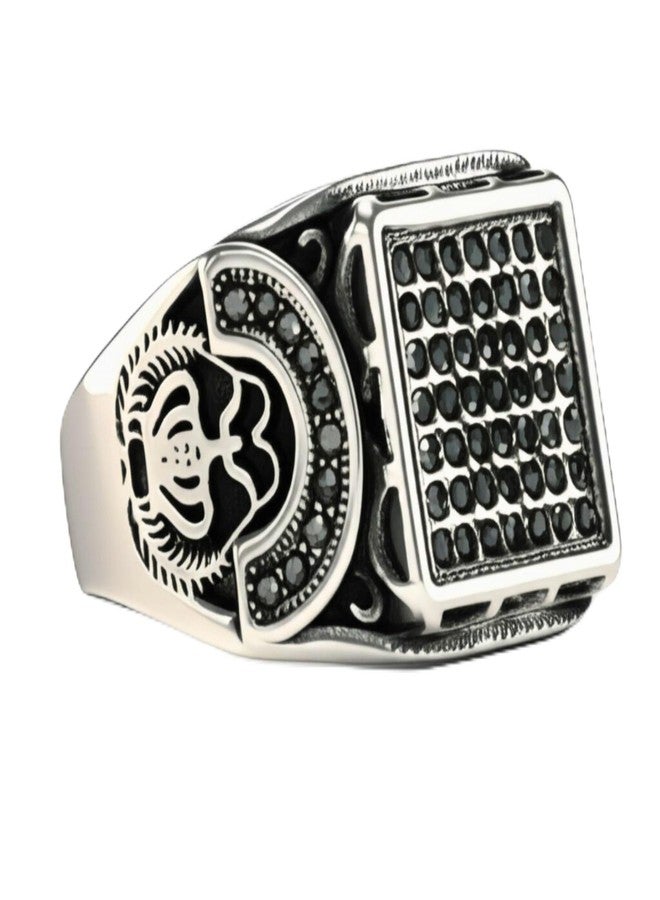 THE MEN THING Royal Series - DARK REGENT RING - Pure Stainless Steel Men’s Steel-Plated Ring – Statement Luxury Jewelry (Size : 17-20-22-25-27) (17) - Image 1