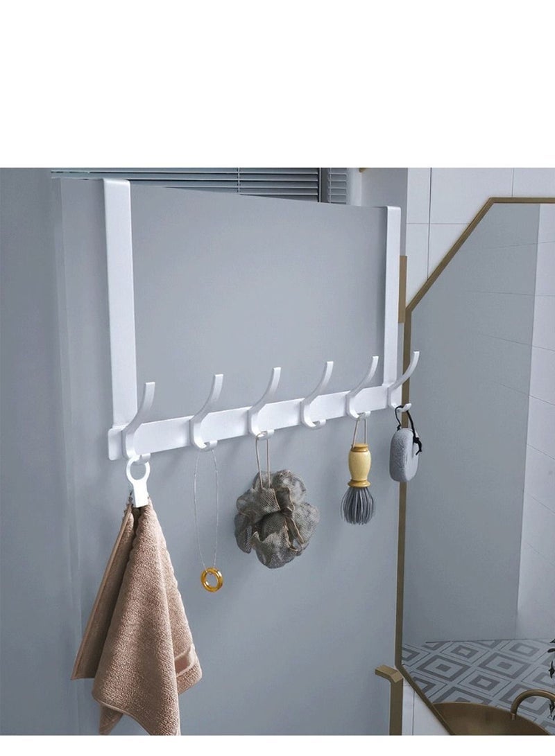 Wholesale of door hooks, space aluminum, non perforated bathroom hooks, bedroom storage, hanger hooks, wall hanger hooks, white - Image 5
