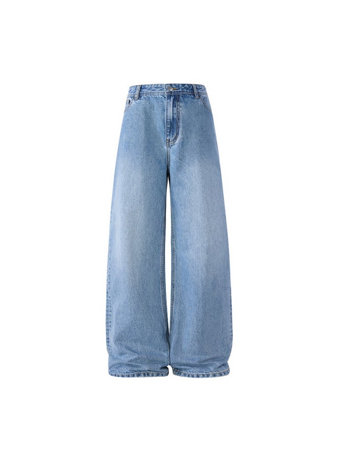 Men's Clothing New Four-season Classic Jeans Men's Loose Straight High-end Feel Cool Long Pants