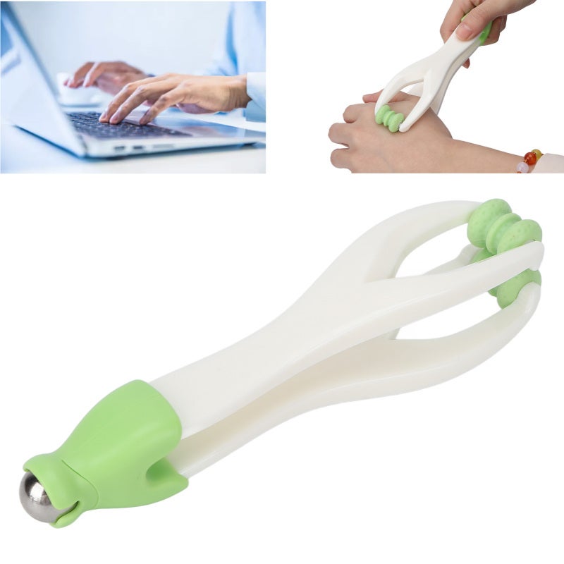 Finger Massager: Green ABS Curved Design - Stimulate Blood Circulation Acupoint Massager for Keyboard Users, Finger Arthritis Relief & Stress Relief - Image 2