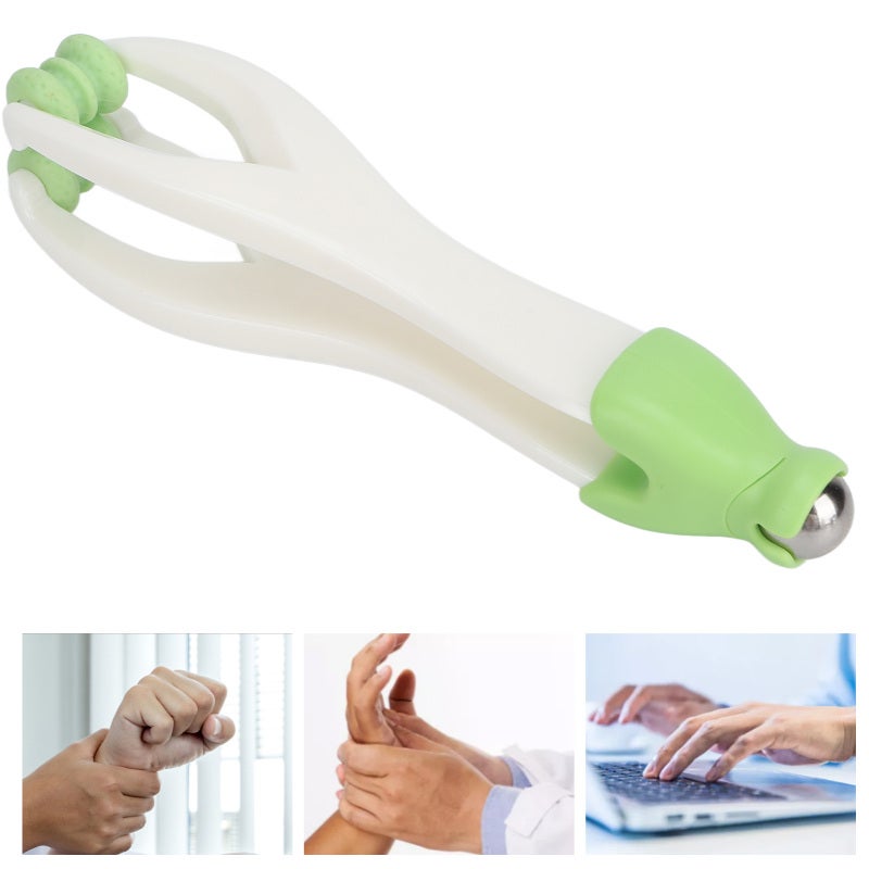 Finger Massager: Green ABS Curved Design - Stimulate Blood Circulation Acupoint Massager for Keyboard Users, Finger Arthritis Relief & Stress Relief - Image 3