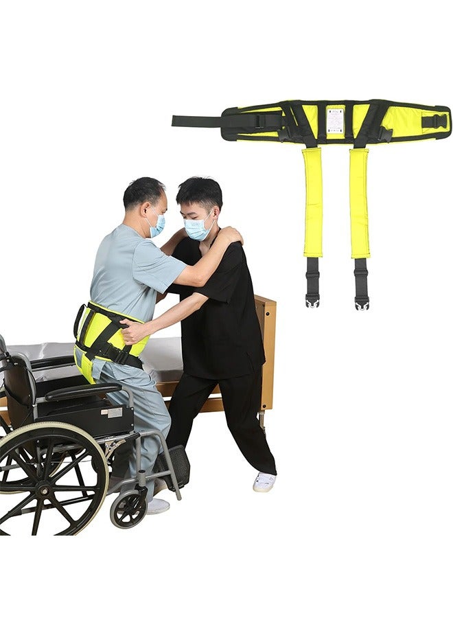 EZ Assistive Gait Belt with Padded Handles & Leg Straps for Seniors, Medical Gate Belt Transfer Belts with Buckle for Elderly Walking (Medium) - Image 1