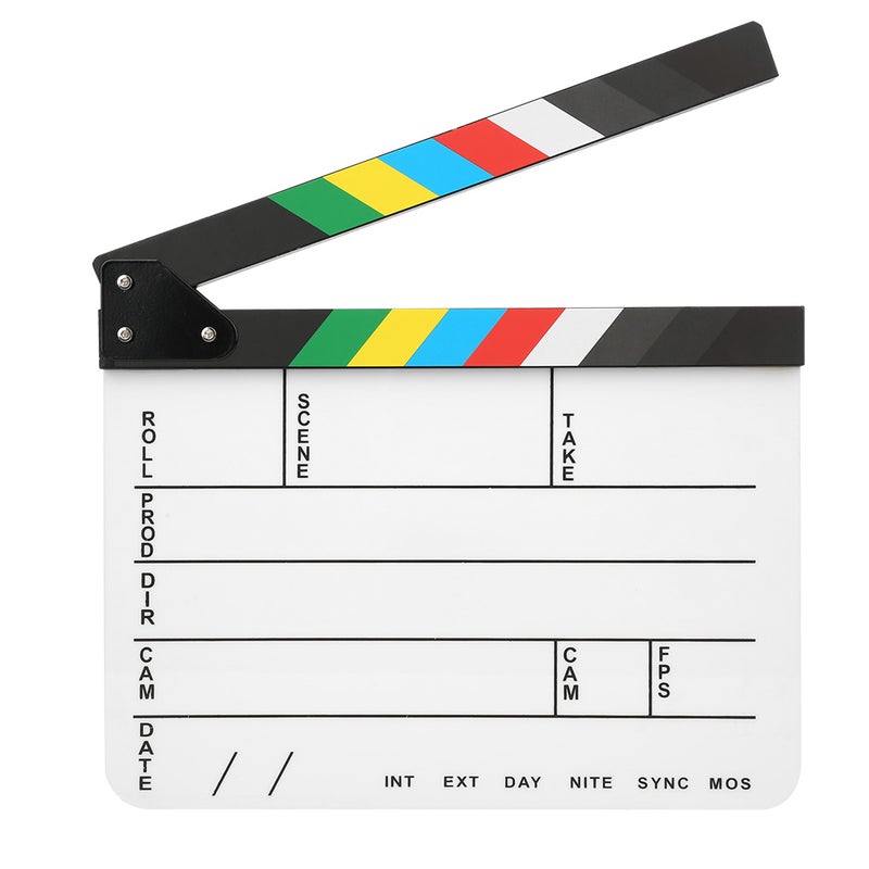 لوحة الضرب الأفلامية الأكريلية 30×25 سم أداة تصوير فيلم احترافية لمنتج الفيلم (لوحة بيضاء بشريط ملون（PAV1CWE4）) - Image 1
