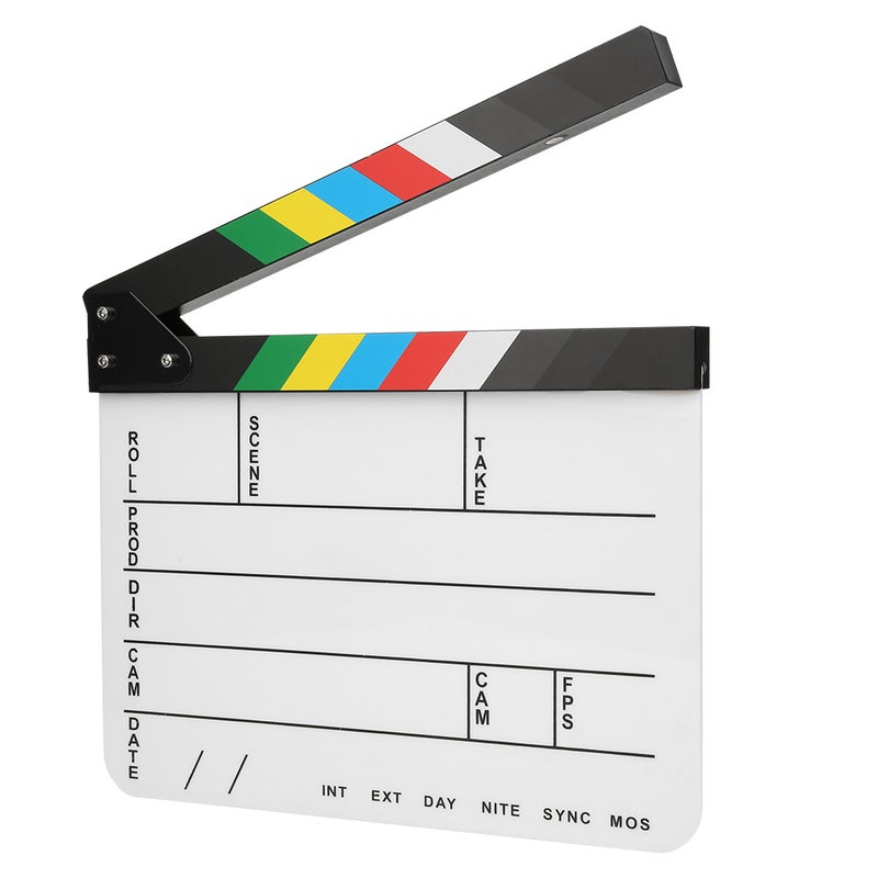 لوحة الضرب الأفلامية الأكريلية 30×25 سم أداة تصوير فيلم احترافية لمنتج الفيلم (لوحة بيضاء بشريط ملون（PAV1CWE4）) - Image 5