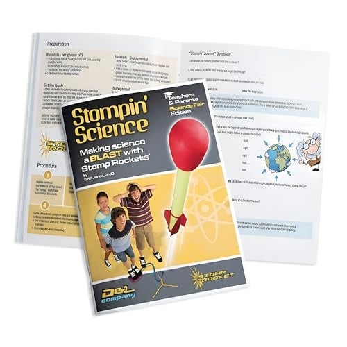 Stomp Rocket Stompin Science Book Use with Toys Rocket Launcher Kits for Kids Introduction to STEM Educational Book for Boys Girls Fun Interactive Outdoor Play Learning Activity Discovery - Image 1
