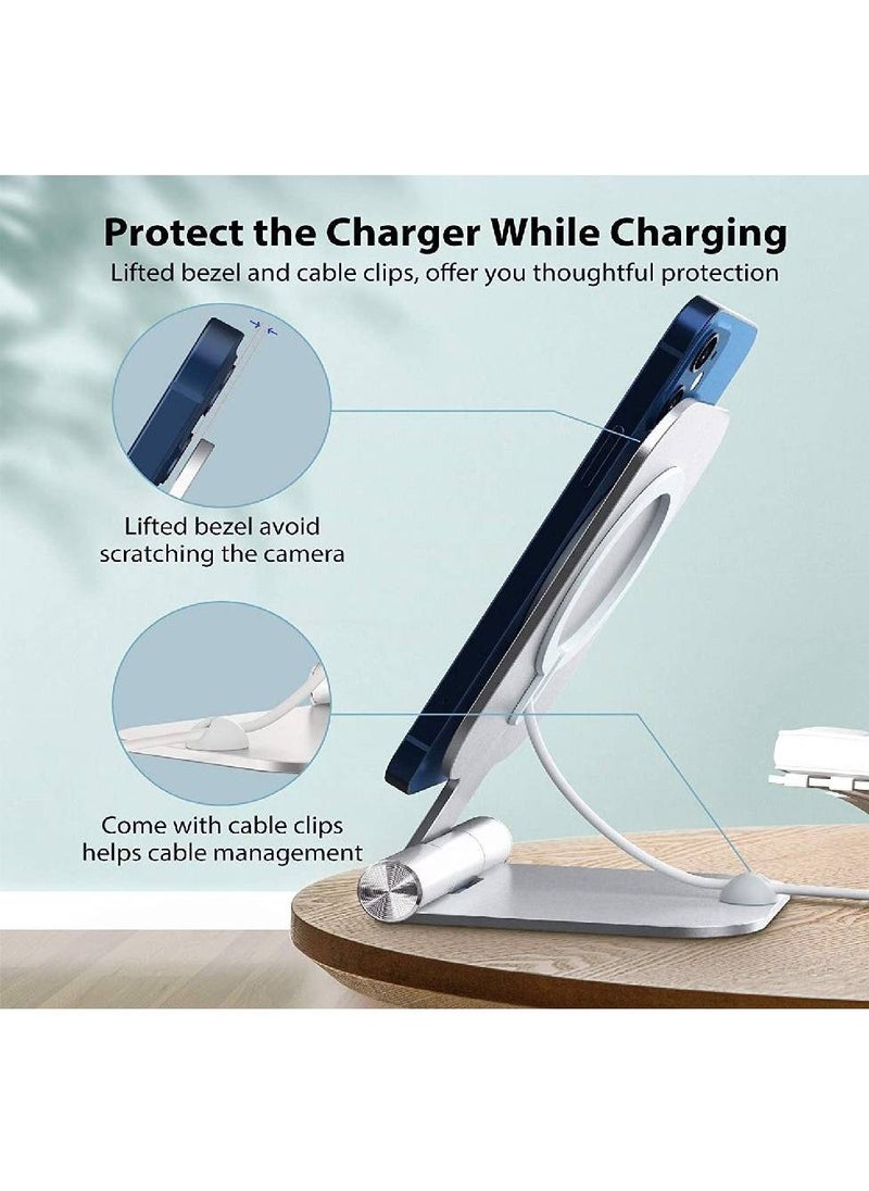 Nillkin - Nillkin Stand for MagSafe Charger Stand Adjustable, Aluminum Phone Stand Holder Foldable for magsafe Wireless Charger for iPhone 12 Pro Max 12 Mini 12 Pro iPhone 12 (Not Included MagSafe) - Image 1