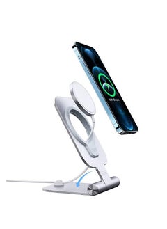 Nillkin Stand for MagSafe Charger Stand Adjustable, Aluminum Phone Stand Holder Foldable for magsafe Wireless Charger for iPhone 12 Pro Max 12 Mini 12 Pro iPhone 12 (Not Included MagSafe)