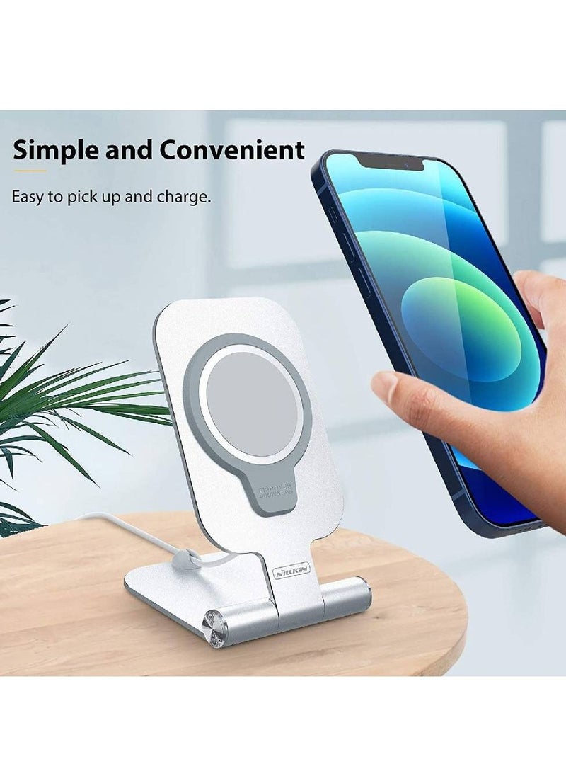 Nillkin - Nillkin Stand for MagSafe Charger Stand Adjustable, Aluminum Phone Stand Holder Foldable for magsafe Wireless Charger for iPhone 12 Pro Max 12 Mini 12 Pro iPhone 12 (Not Included MagSafe) - Image 1