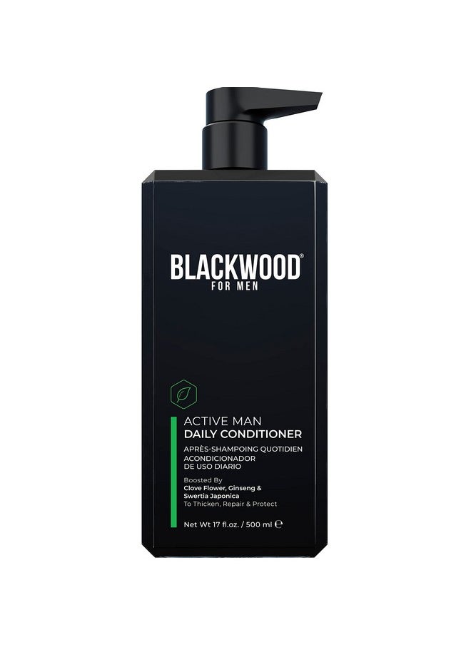 Blackwood For Men Active Man Daily Conditioner Men'S Vegan & Natural Thickening Conditioner For Hair Loss & Dandruff Deep Treatment For Shine Sulfate Free Paraben Free & Cruelty Free (17 Oz)  - Image 1