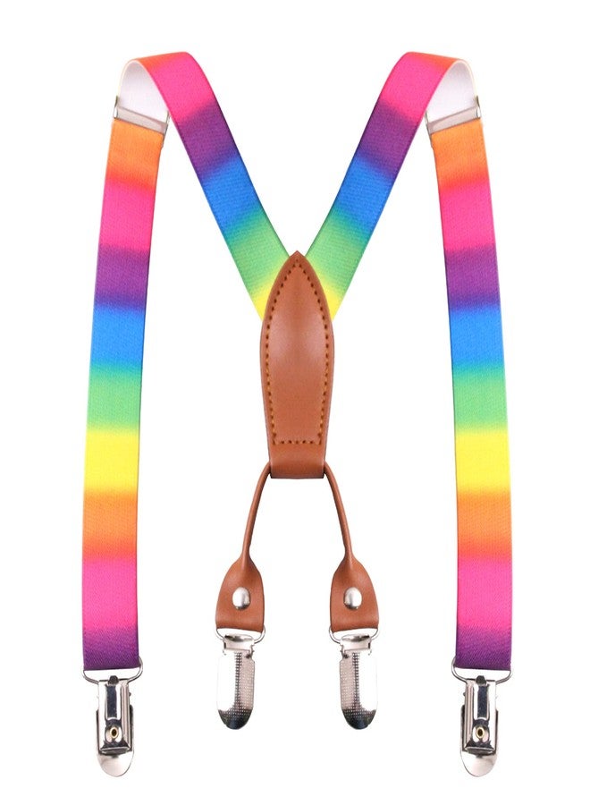 GUCHOL Suspenders Bow tie for Boys and Girls Adjustable Unisex Elastic With Strong Metal Clips(Multicolor, 33 INCH(6-13Year) - Image 1