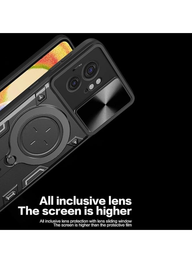 Generic - Magnetic ring Case For Motorola Edge 40 with Camera Cover, Drop Protective Cases with Kickstand Shockproof Slim Phone Cover - Image 1