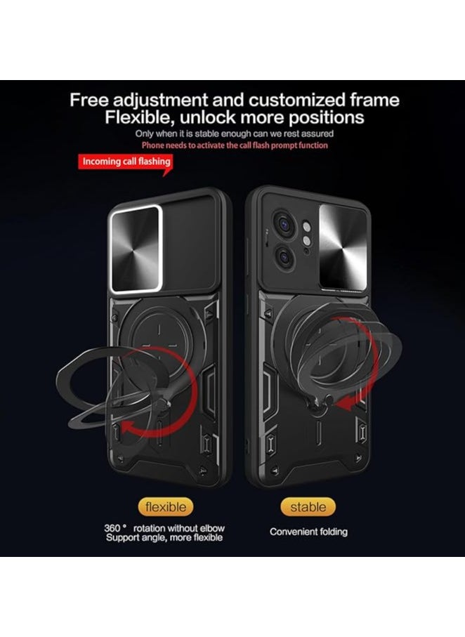 Generic - Magnetic ring Case For Motorola Edge 40 with Camera Cover, Drop Protective Cases with Kickstand Shockproof Slim Phone Cover - Image 1