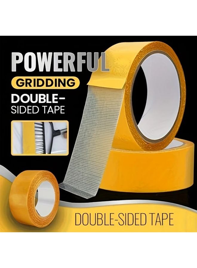 2 Rolls Double Sided Tape 1 cm x 19685 in Waterproof Non Slip Grid Transparent - Image 3