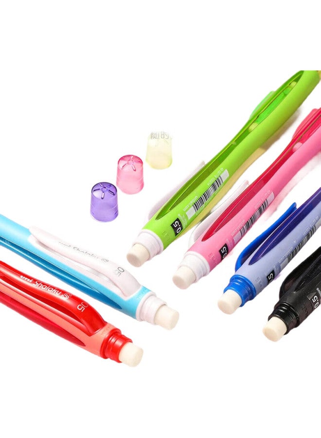 Uni قلم رصاص ميكانيكي للطلاب من ميتسوبيشي (يوني) M5-228، استخراج الرصاص بالضغط الجانبي، مع ممحاة، وردي، عبوة فردية - Image 3