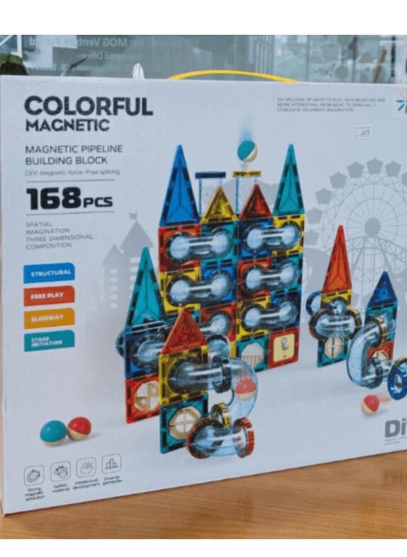 DIY Magnetic Building Blocks 168 Pieces  - Image 1