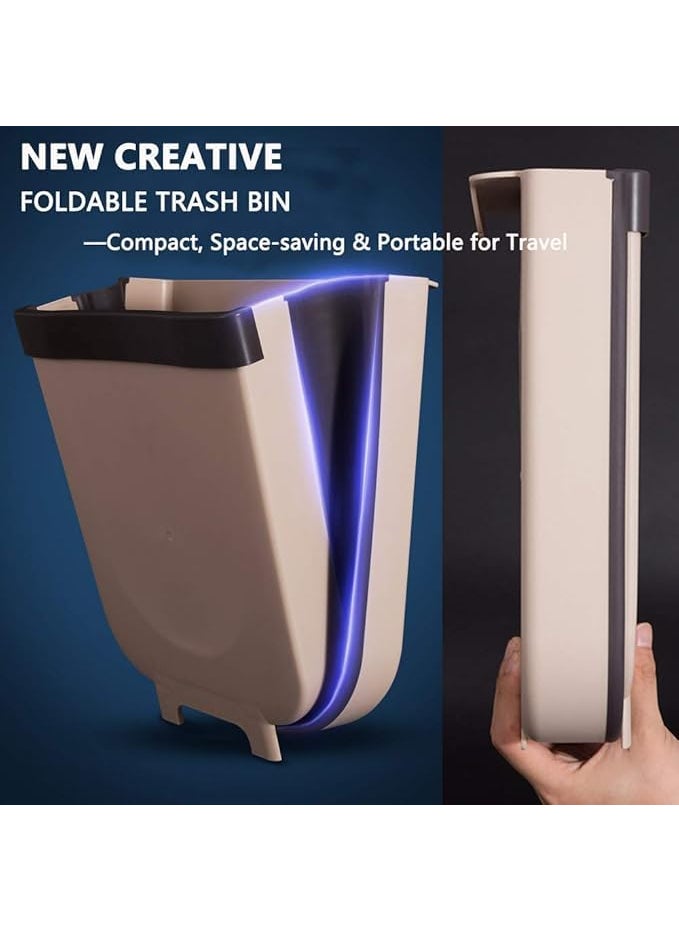 NESTIC NESTIC Hanging Trash Can for Kitchen Cabinet Door Trash Bin Small Compact Garbage Can Attached to Cabinet Door Kitchen Drawer Bedroom Dorm Room Car Waste BinMulti color Pack of 1  - Image 3