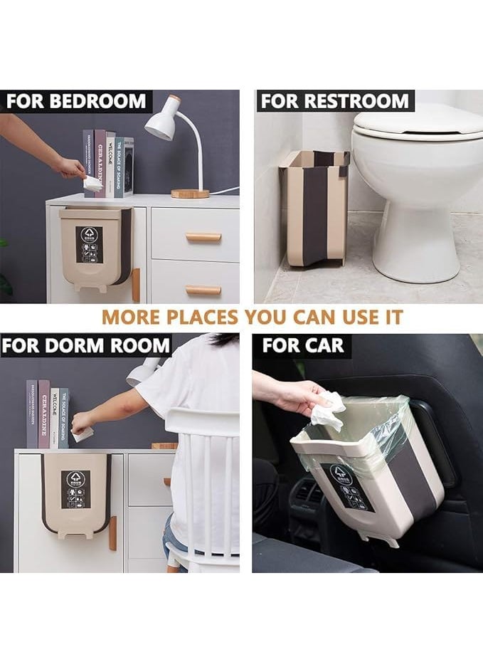 NESTIC NESTIC Hanging Trash Can for Kitchen Cabinet Door Trash Bin Small Compact Garbage Can Attached to Cabinet Door Kitchen Drawer Bedroom Dorm Room Car Waste BinMulti color Pack of 1  - Image 5