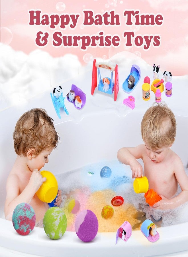 Santrela Bath Bombs for Kids with Toys Inside, 6 Pack Kids Bath Bombs with Puppy Dolls & Dog Pretend Playset Bath Toys，Surprise Birthday Gifts for Girls Boys, Bubble Bath Fizzies Ball Gift Set - Image 4