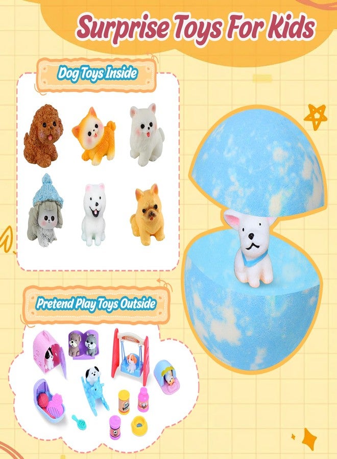 Santrela Bath Bombs for Kids with Toys Inside, 6 Pack Kids Bath Bombs with Puppy Dolls & Dog Pretend Playset Bath Toys，Surprise Birthday Gifts for Girls Boys, Bubble Bath Fizzies Ball Gift Set - Image 3