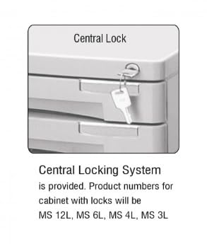 ALKON Polystyrene File Cabinet with Interchangeable Drawers Light Grey Colour - Image 2
