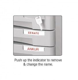 ALKON Polystyrene File Cabinet with Interchangeable Drawers Light Grey Colour - Image 3